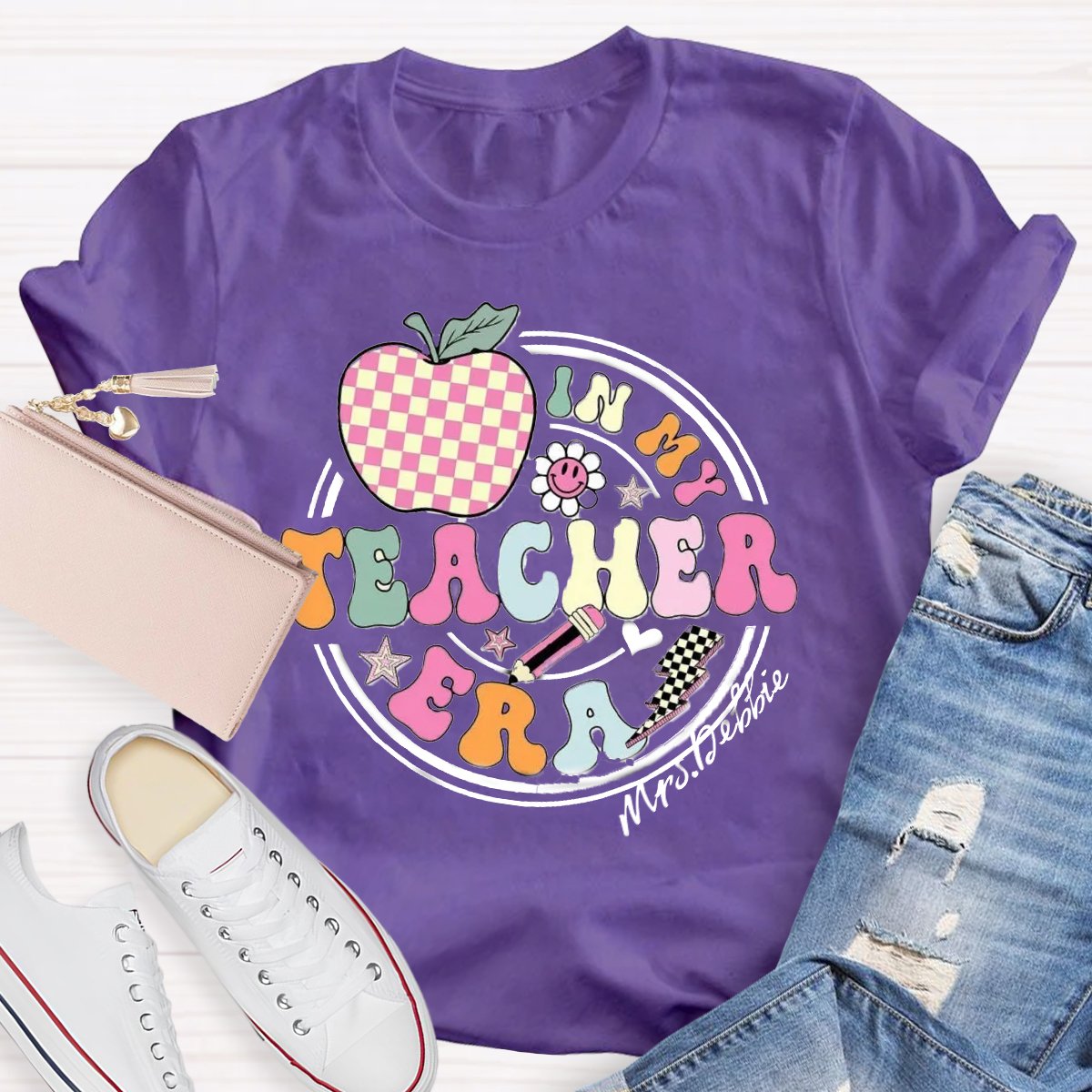 Personalized Name In My Teacher Ear Teacher Shirt