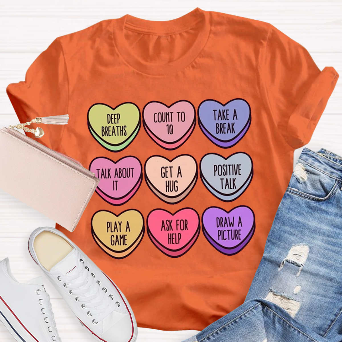 Comfort Colors Conversation Heart Teacher T-Shirt