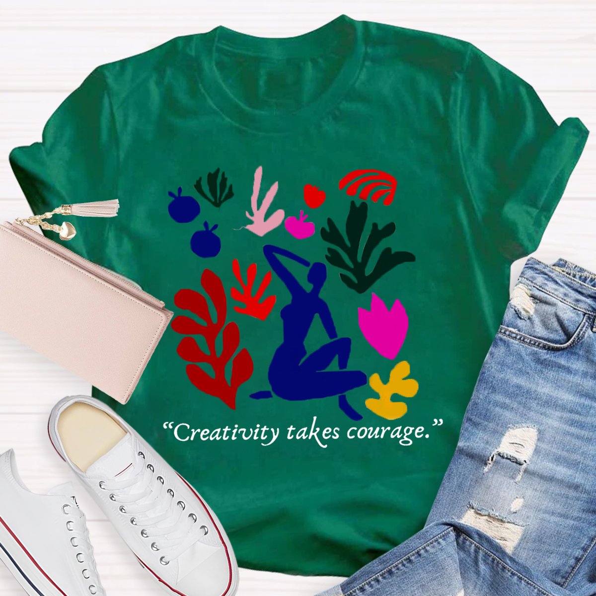 Creativity Takes Courage Teacher T-Shirt