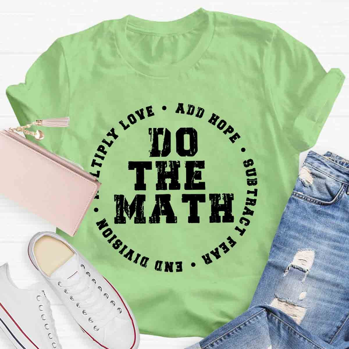 Do The Math Teacher Retro Design T-Shirt