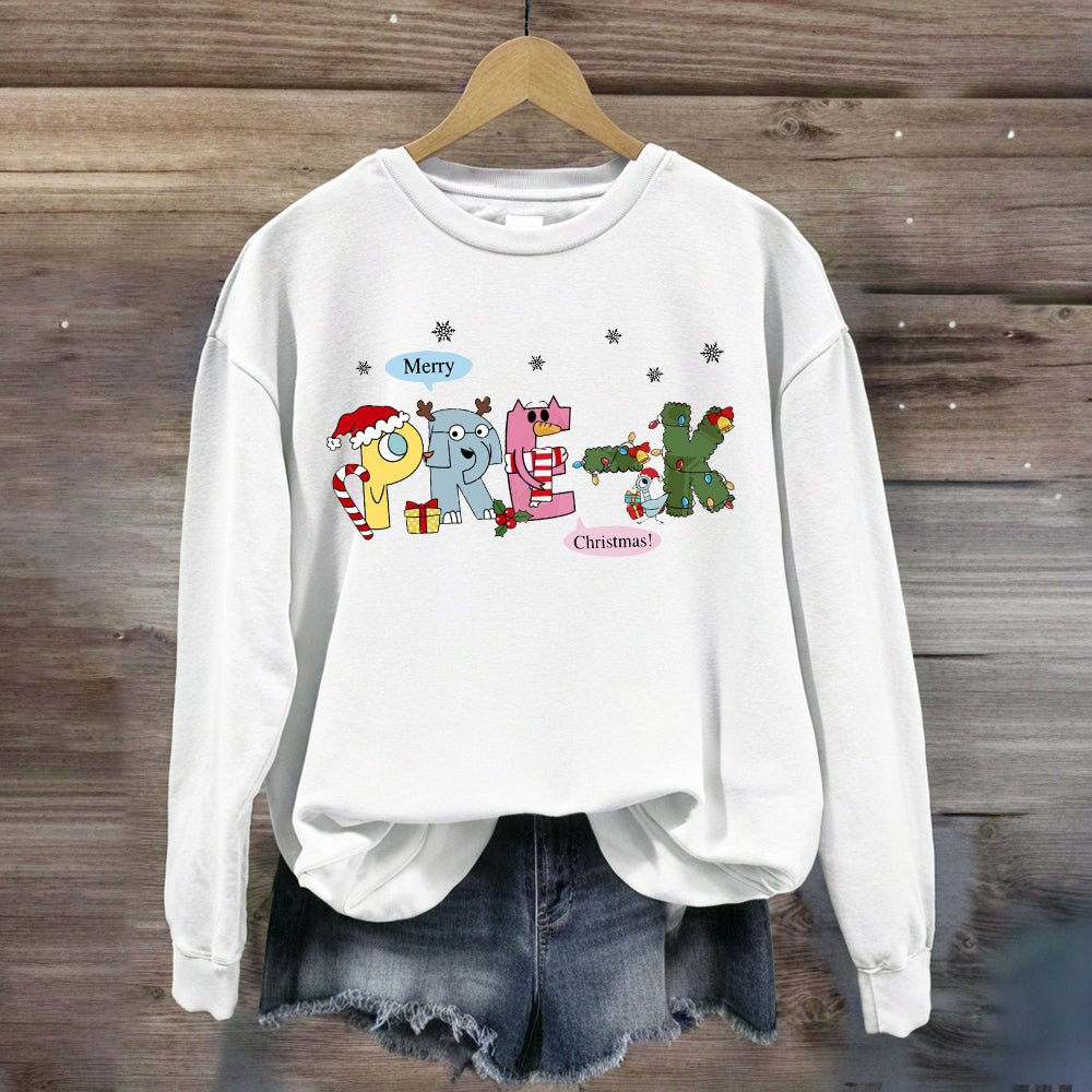 Personalized Grade Merry Christmas Tree Sweatshirt