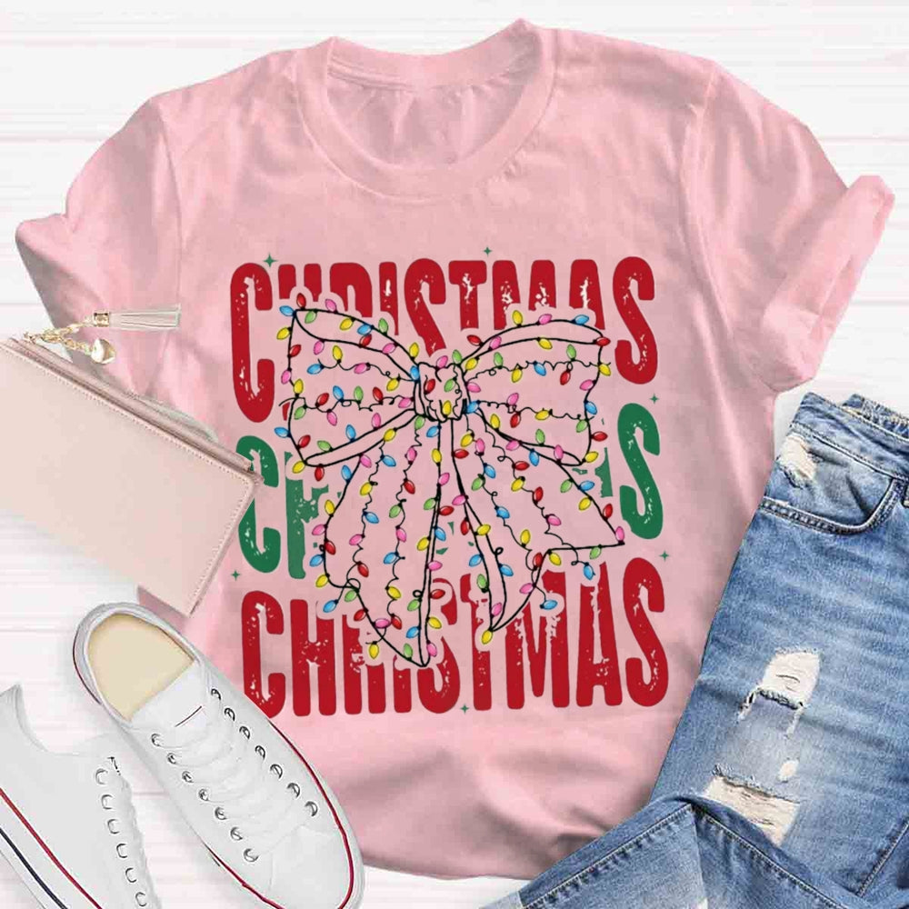 Christmas Coquette Bow T-shirt