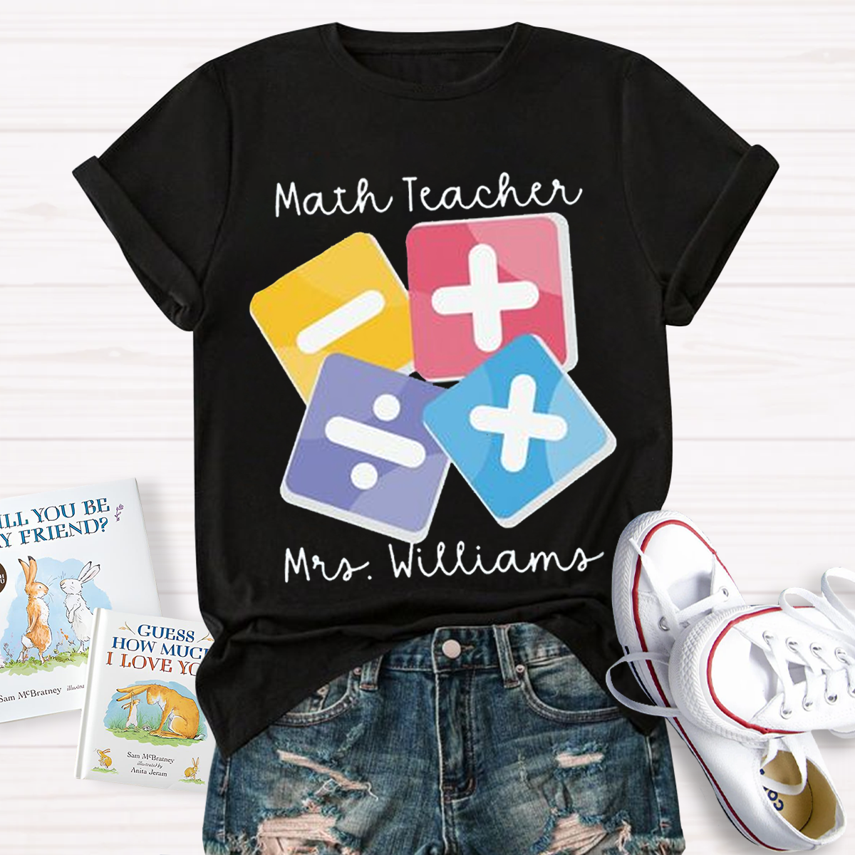 Personalized Name Funny Math Teachers T-Shirt