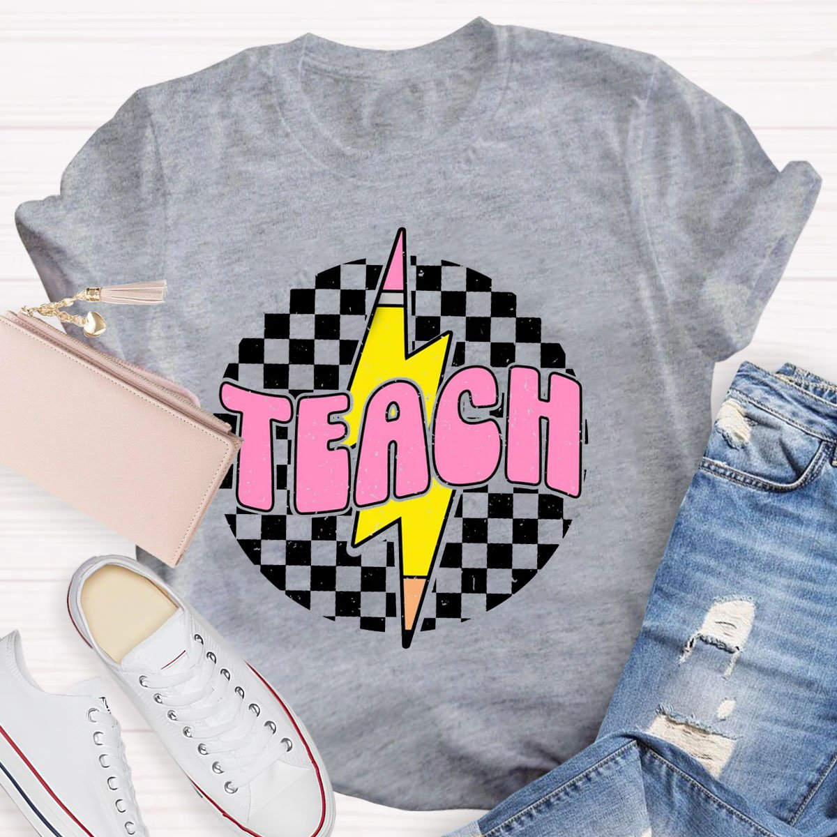 Retro Pencil Teacher Shirt