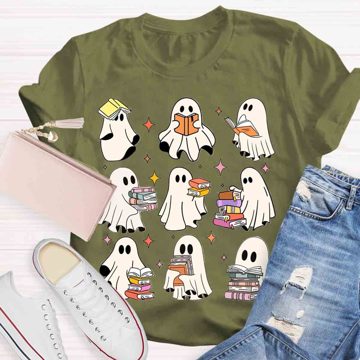 Reading Ghosts Teacher Vintage T-Shirt