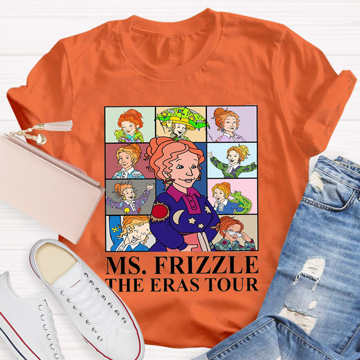 Personalized Name The Eras Tour Teacher T-Shirt