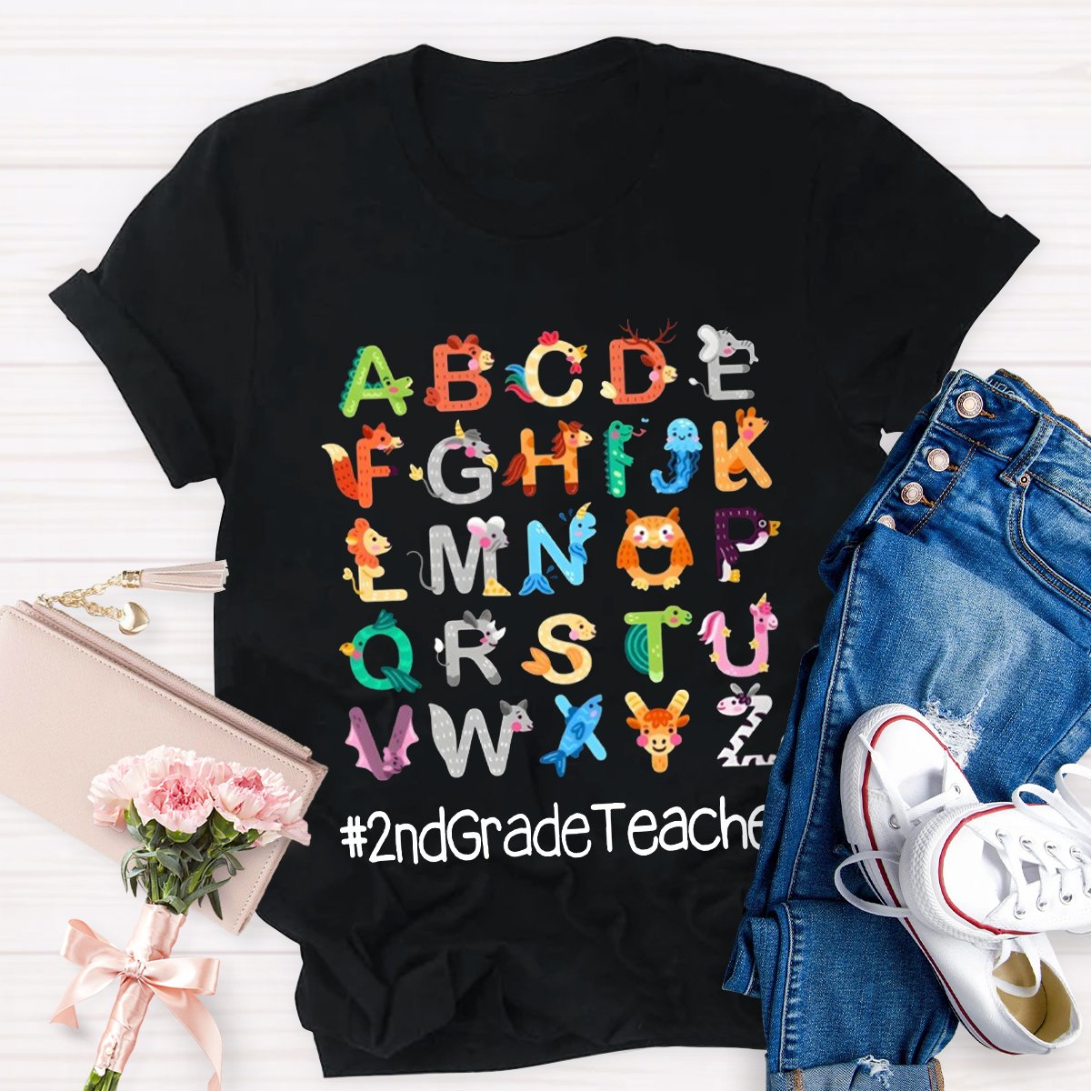 Personalized Letter Teacher Shirt