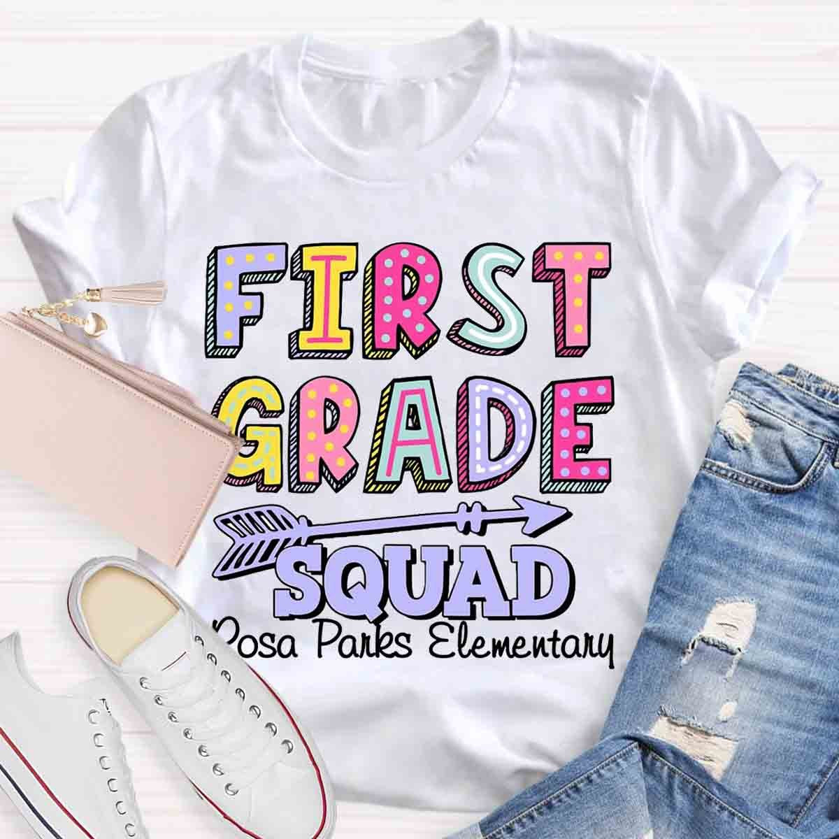 Personalized Grade And School Name In Our Lovely Class Teacher T-Shirt