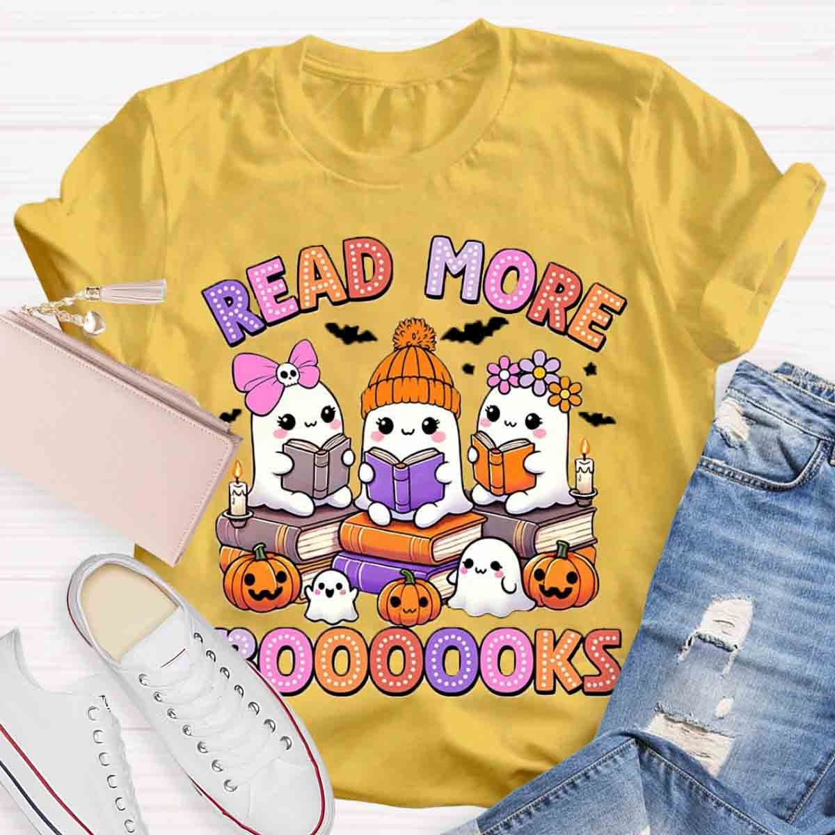 Read More Books Ghost Pumpkin Bookworm Shirt