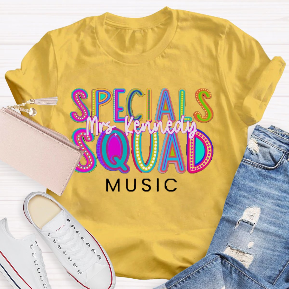 Personalized Your name And Subject Specials Squad Teacher T-Shirt