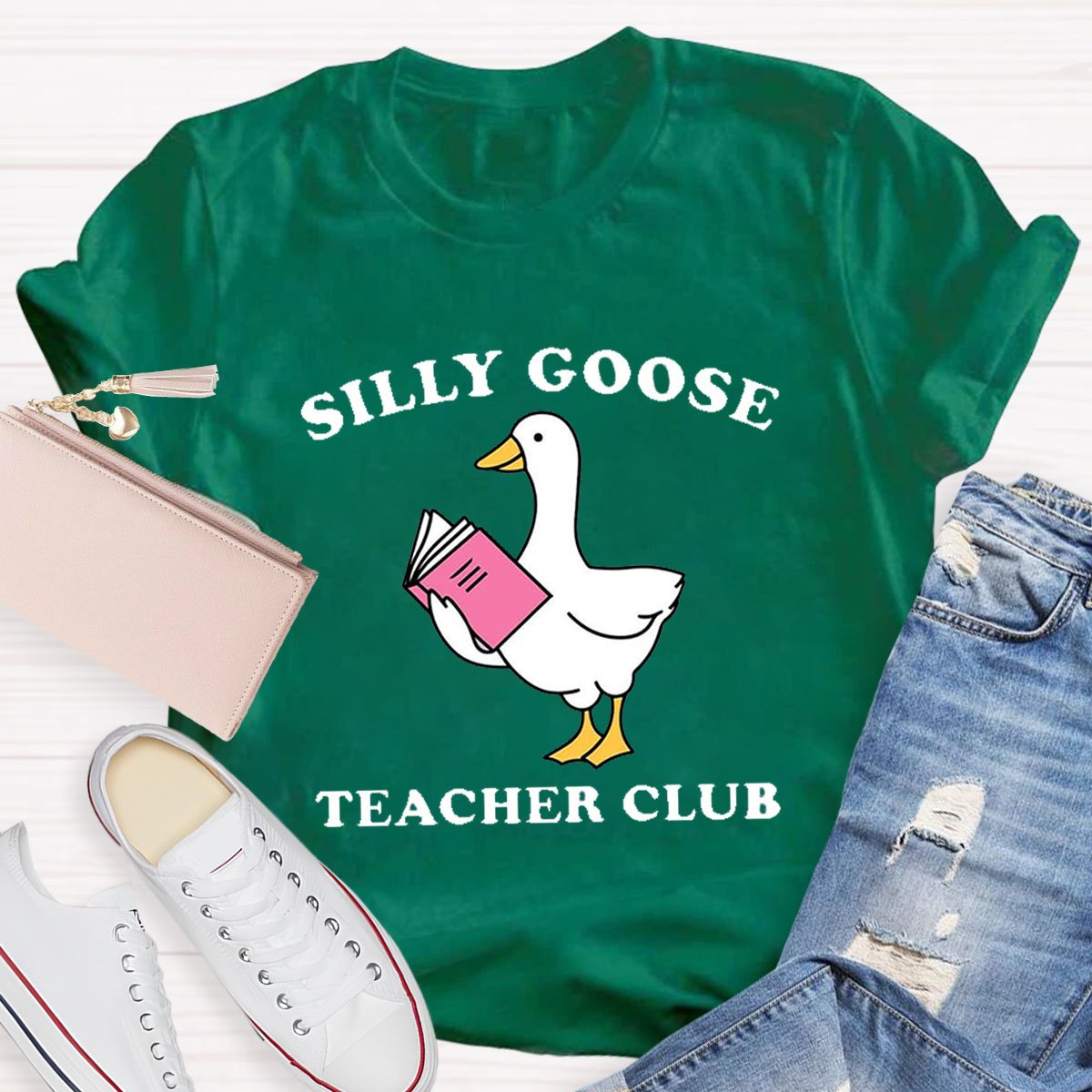 Silly Goose Teacher Club Funny T-Shirt