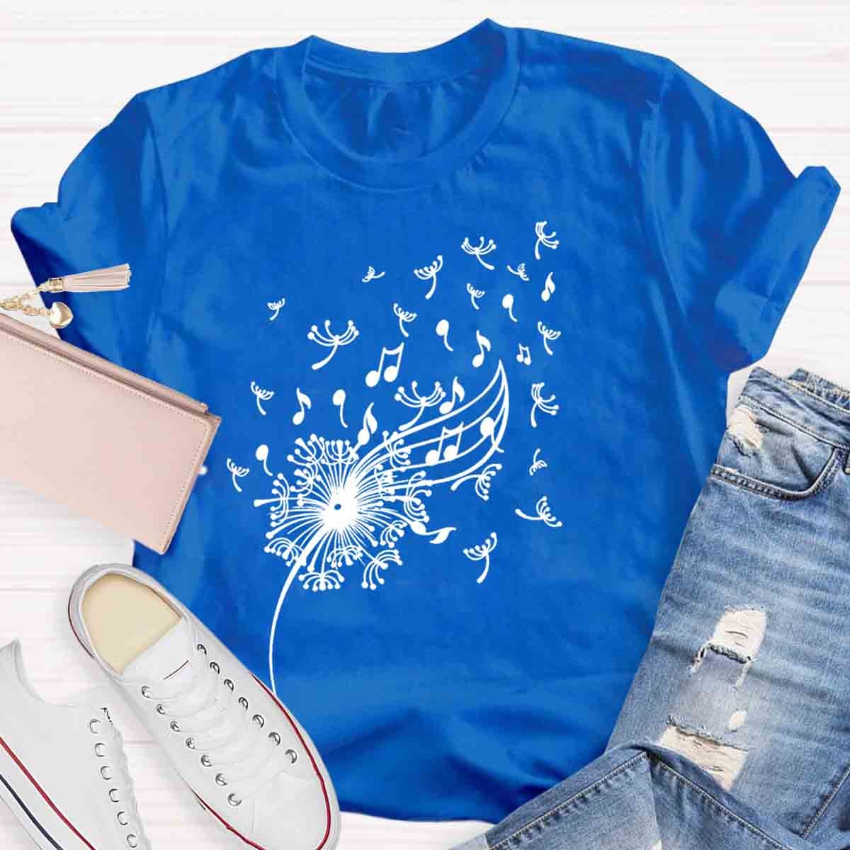 Dandelion Music Notes T-Shirt