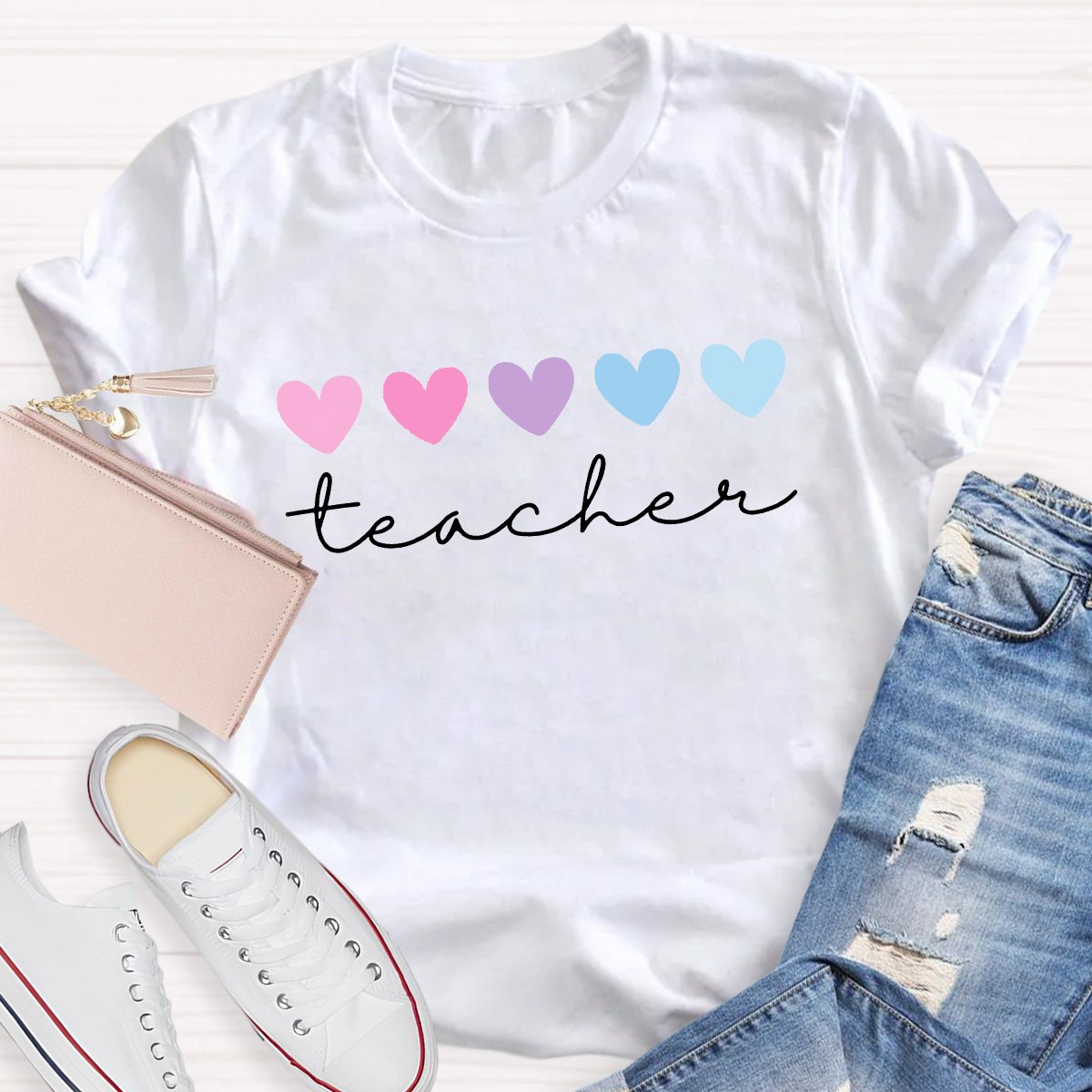 Teacher Hearts Teacher Shirt