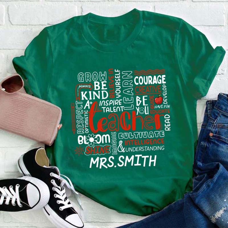 Personalized Positive Teacher T-Shirt