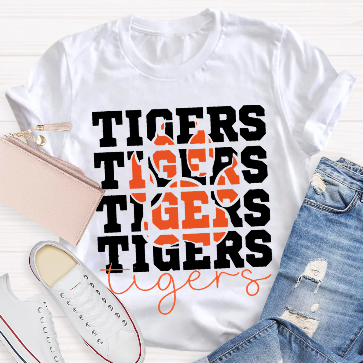 Fire Tiger Teacher T-Shirt