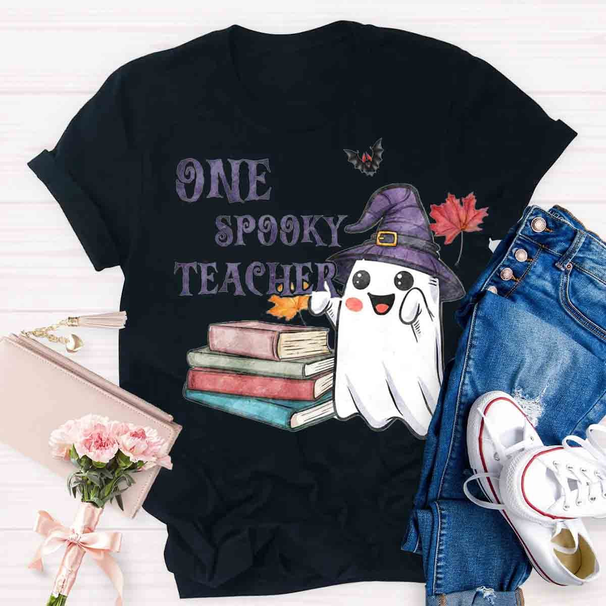 One Spook Teacher Halloween T-Shirt