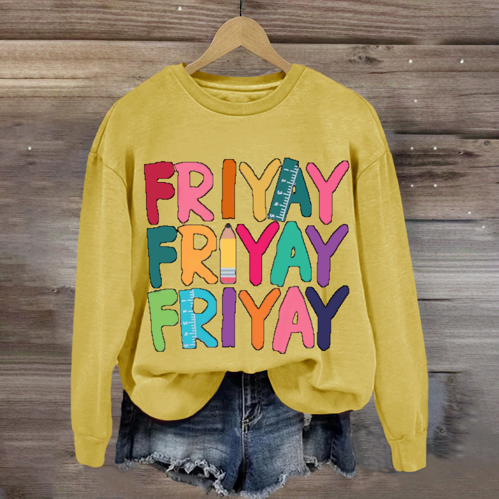 Teacher Happy Friyay Sweatshirt