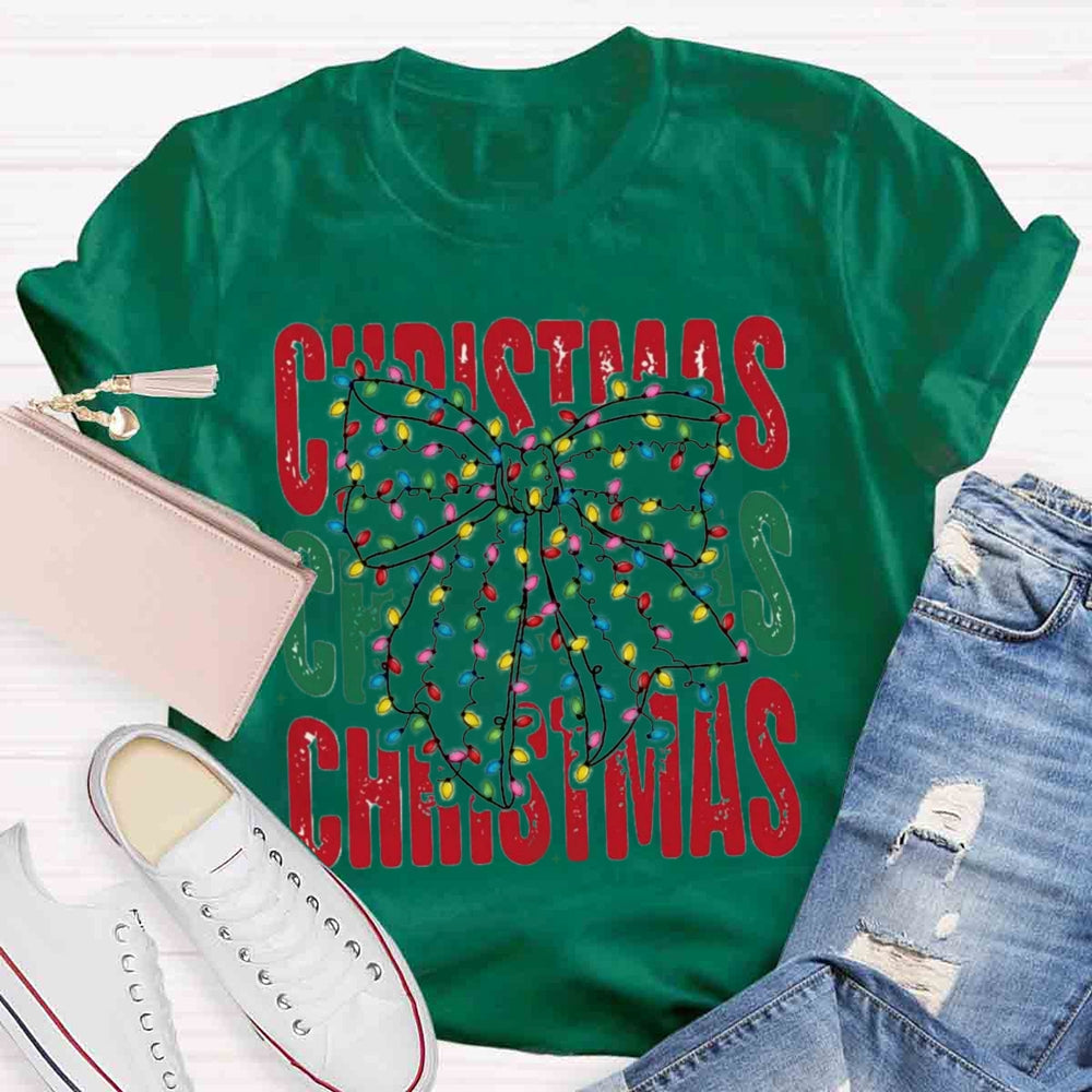 Christmas Coquette Bow T-shirt