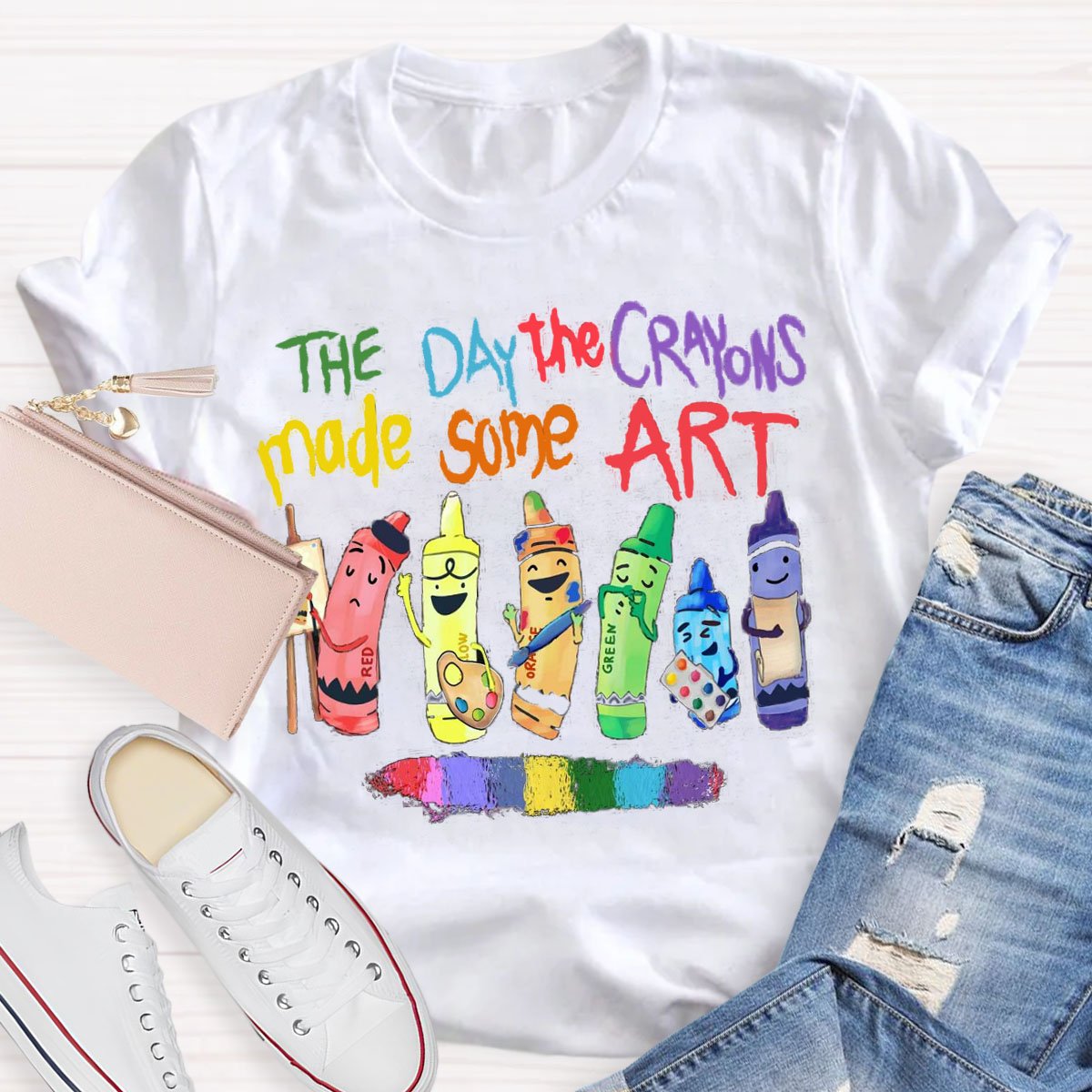 Back To School The Day The Crayons Made Some Art T-Shirt