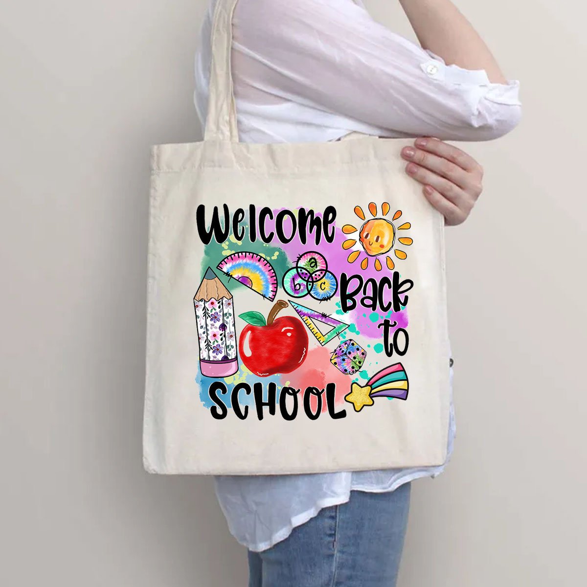 Welcome Back To School Canvas Tote Bag