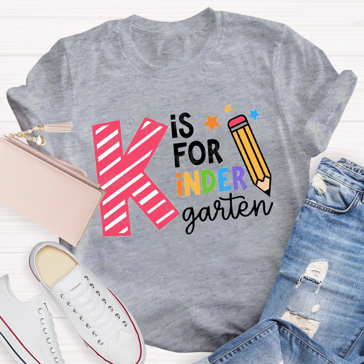 Personalized Grade K Is For Kindergarten T-Shirt