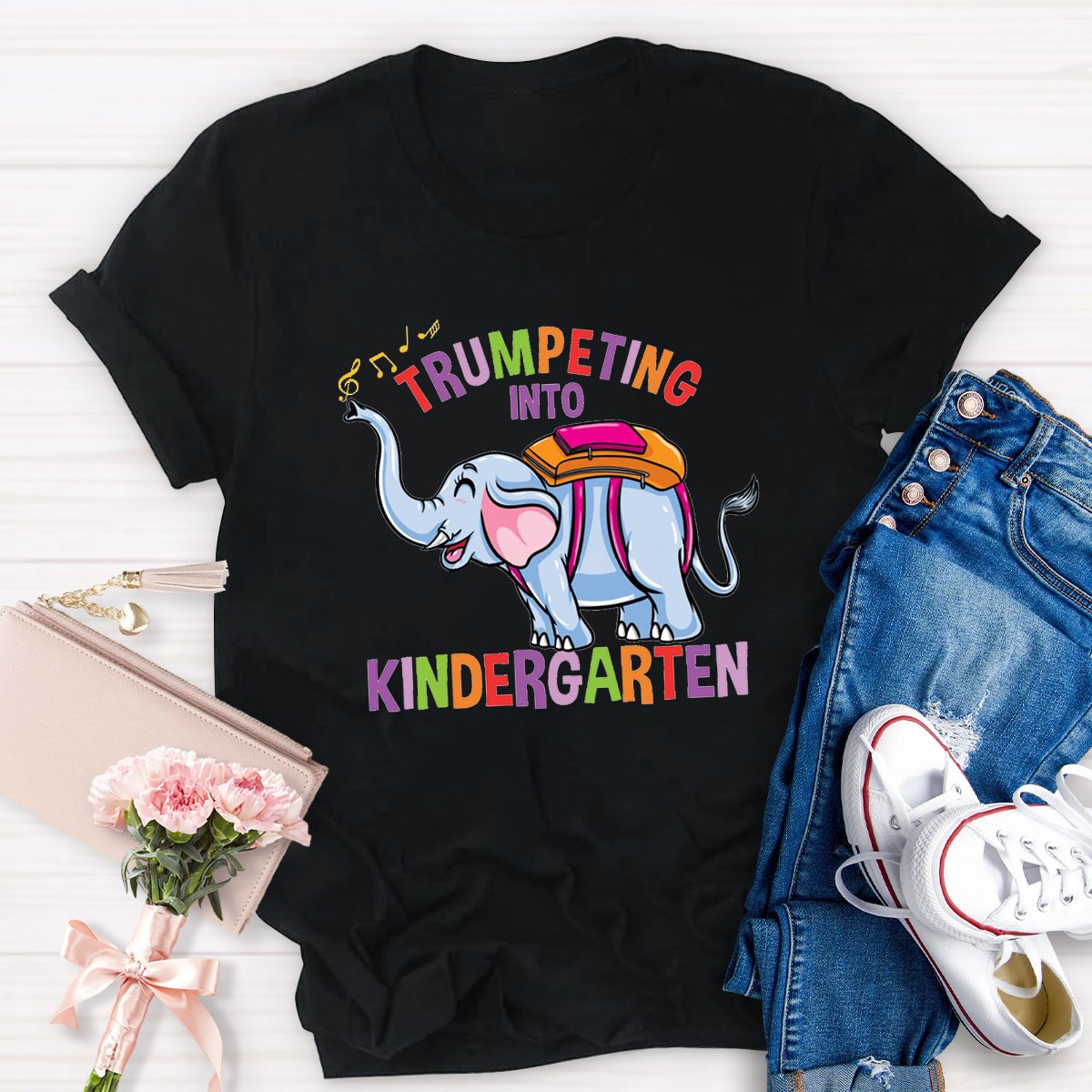 Trumpeting Into Kindergarten Teacher Shirt