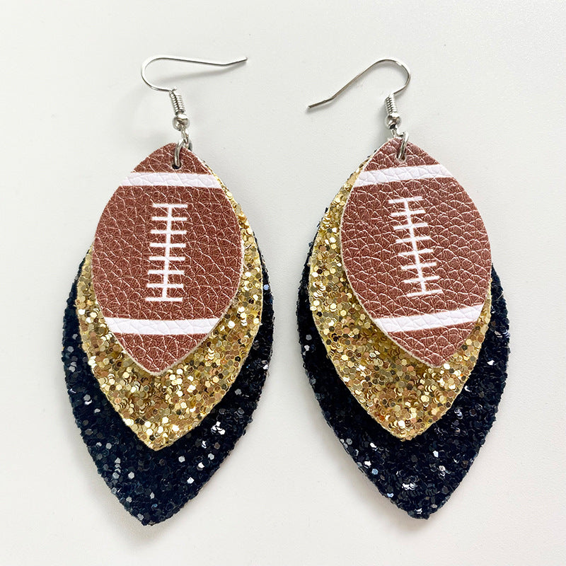 Team Cheerleading Football Baseball Earrings