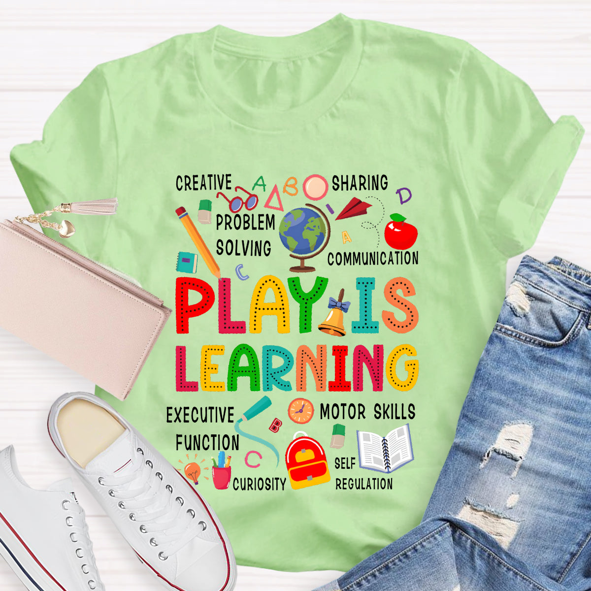 Play Is Learning Creative Sharing Problem Solving Communication Excutive Function T-shirt