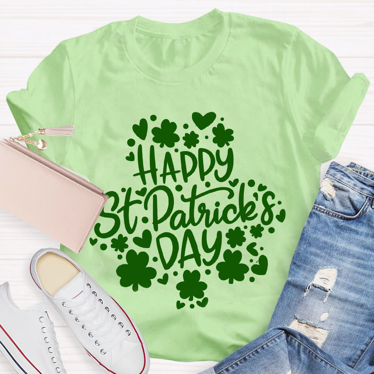 Happy St Patrick's Day Shamrock T-Shirt