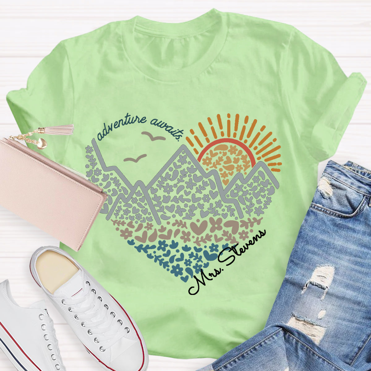 Personalized Name Adventure Awaits T-shirt