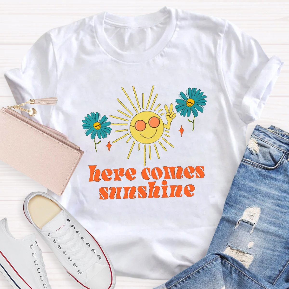 Here Comes Sunshine Teacher Shirt