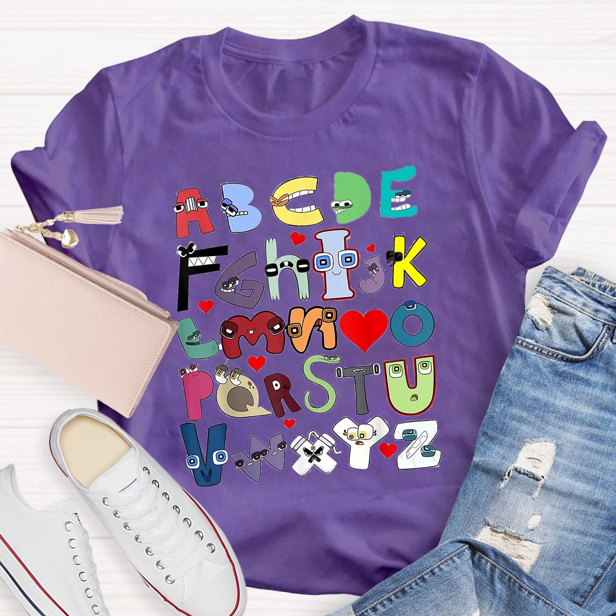 Alphabet Clipart Teacher Shirt