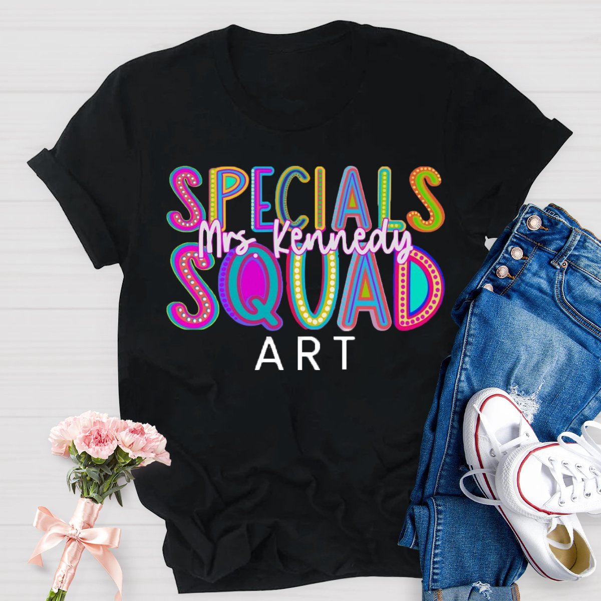 Personalized Your name And Subject Specials Squad Teacher T-Shirt