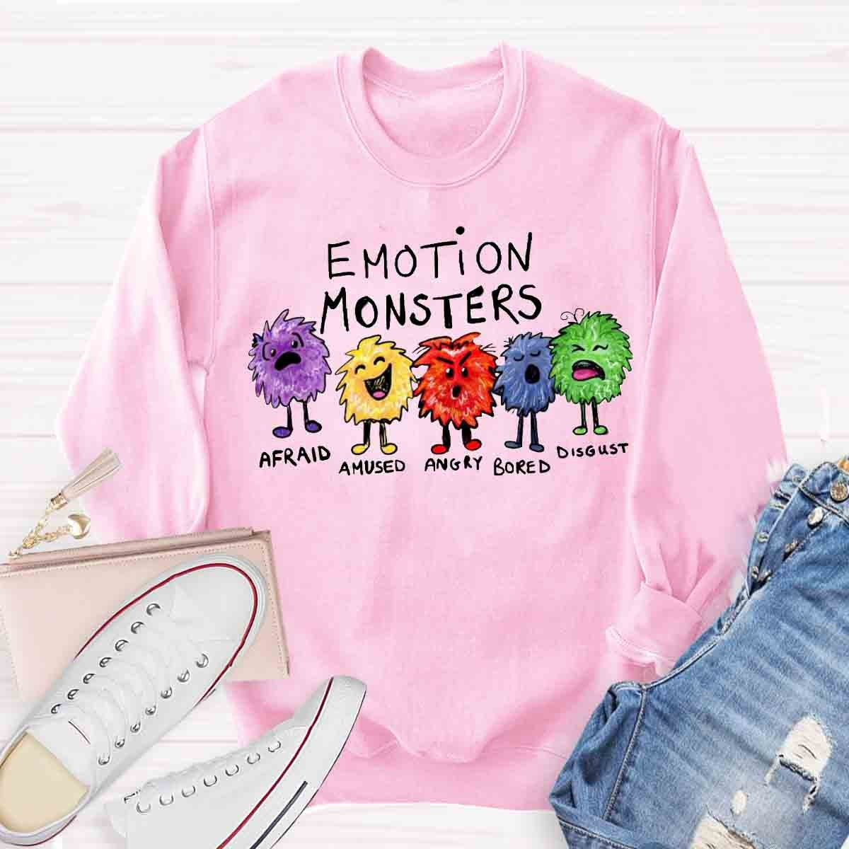 Funny Emotion Monsters Sweatshirt