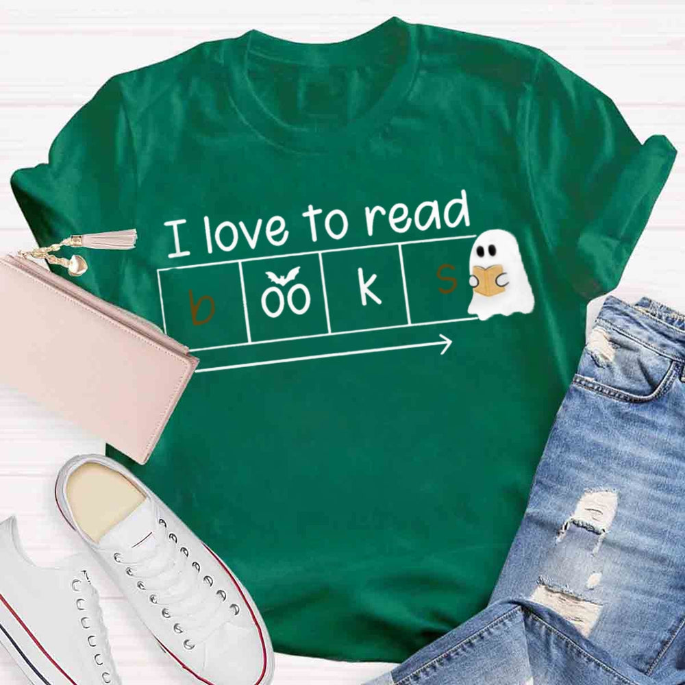 I Love To Read Books Halloween T-shirt