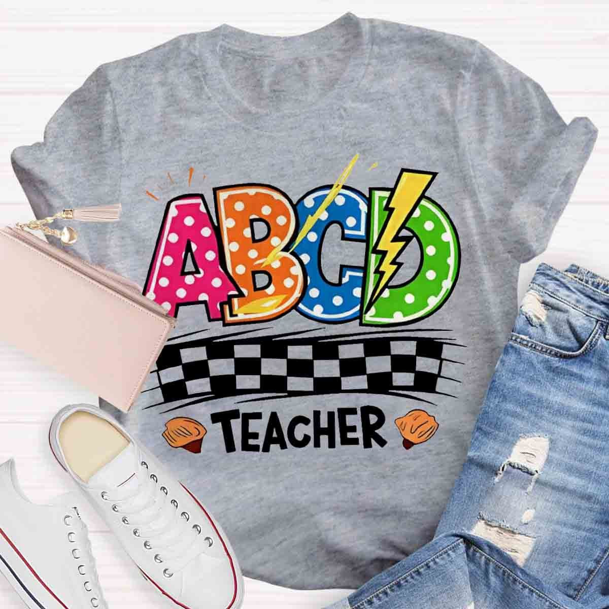 Teacher ABCD Polka dot design T-Shirt