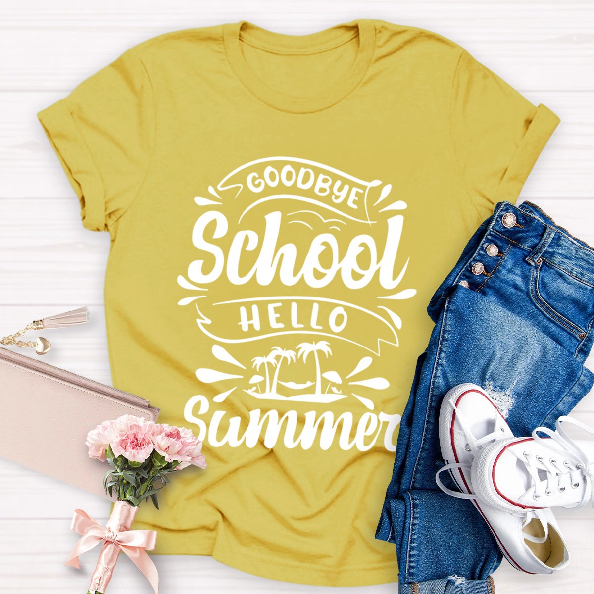 Good Bye School Hello Summer Teacher Shirt