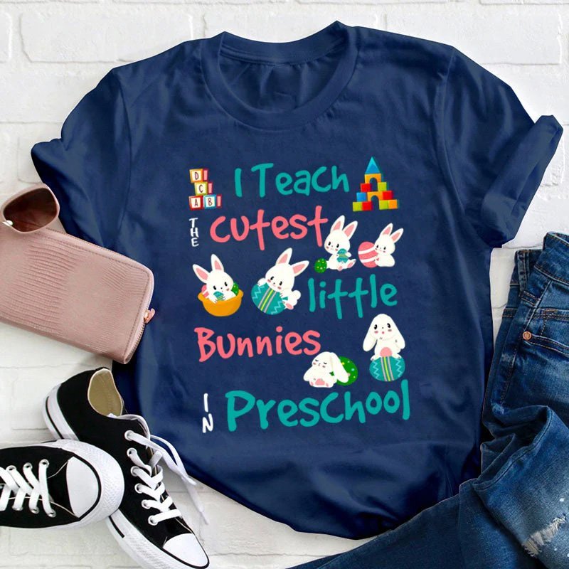 Personalized Teach The Cutest Little Bunnies In School Teacher T-Shirt