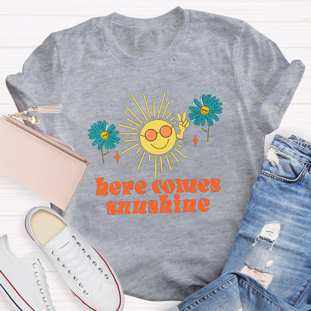 Here Comes Sunshine Teacher Shirt