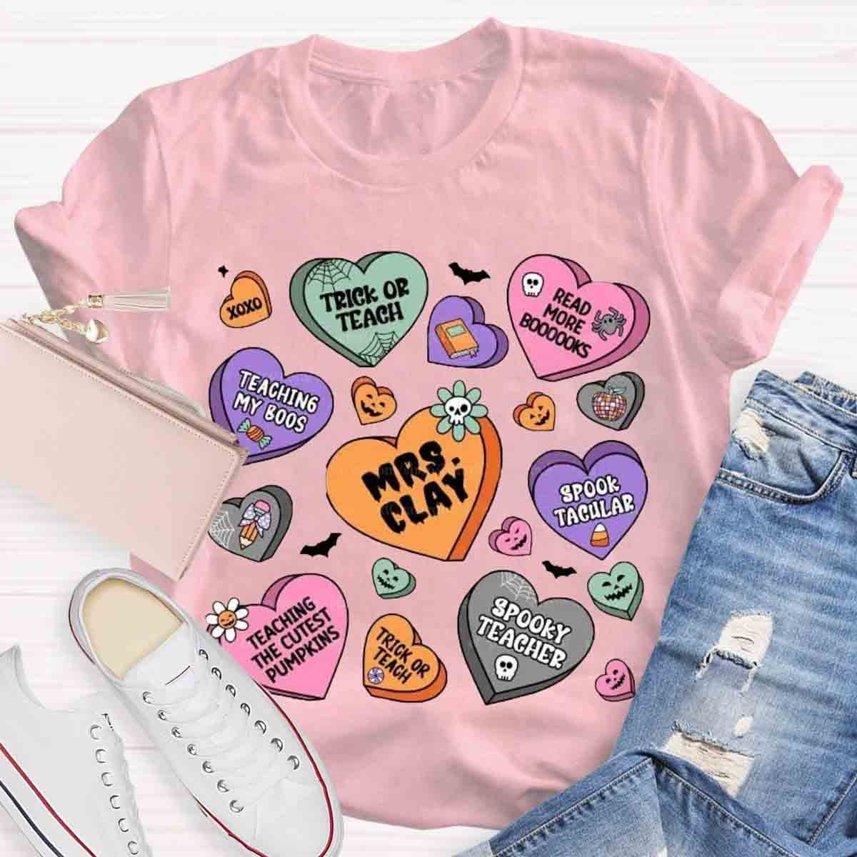 Personalized Name Teacher Halloween Shirt