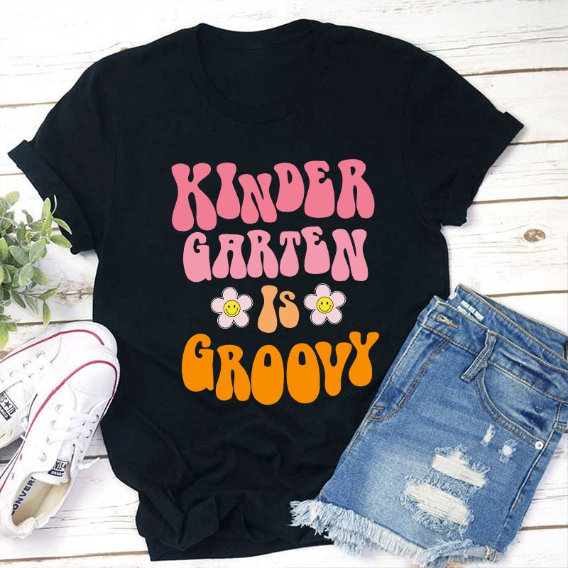 Personalized Grade Is Groovy Teacher T-Shirt