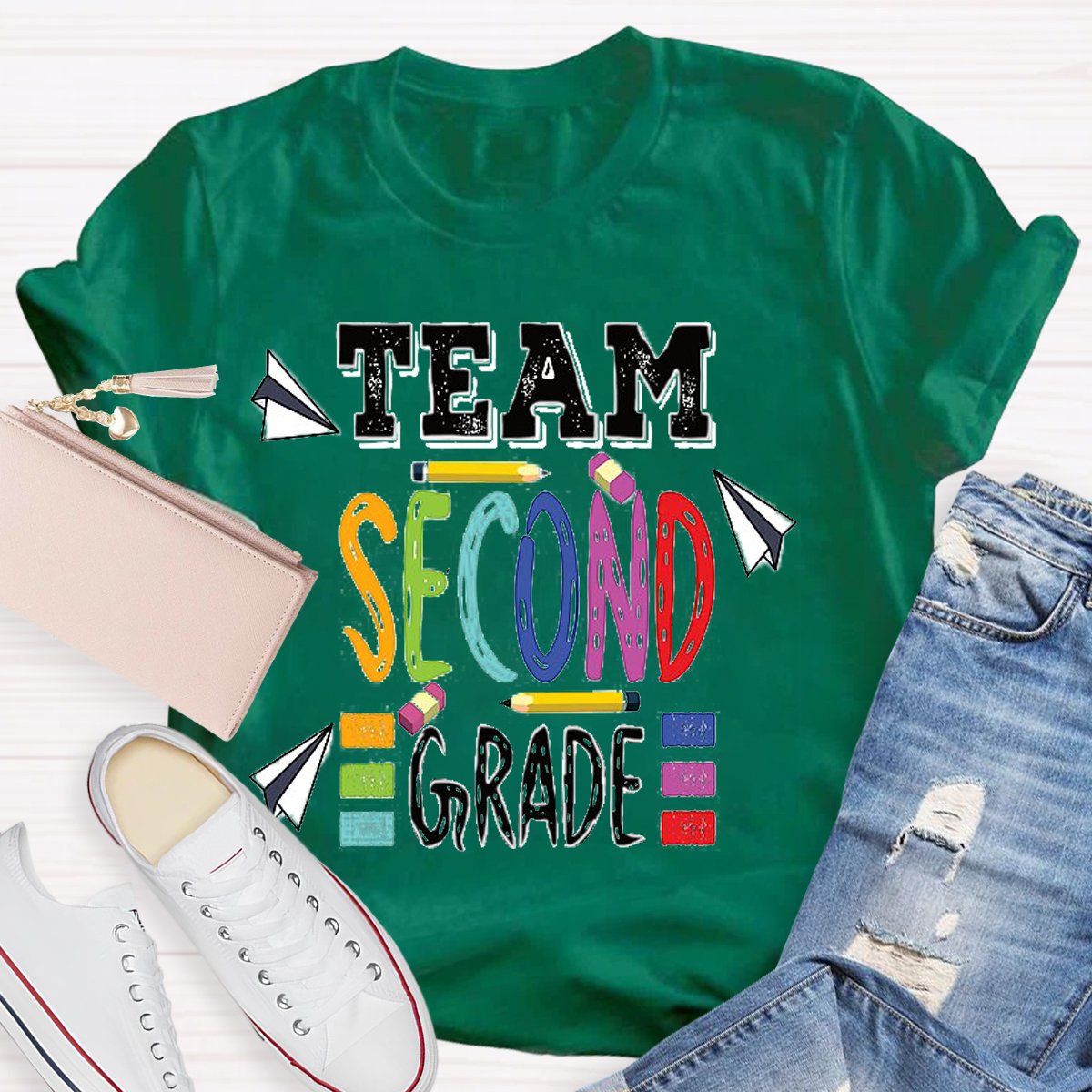 Personalized Grade Team 2nd Grade Back to School T-shirt