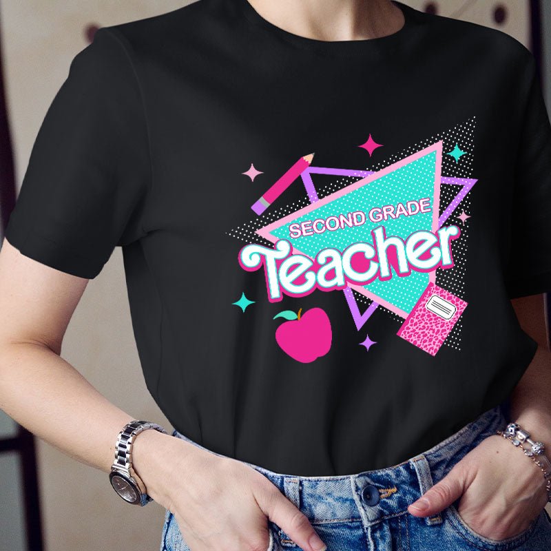 Personalized Grade Shining Triangle Teacher T-Shirt