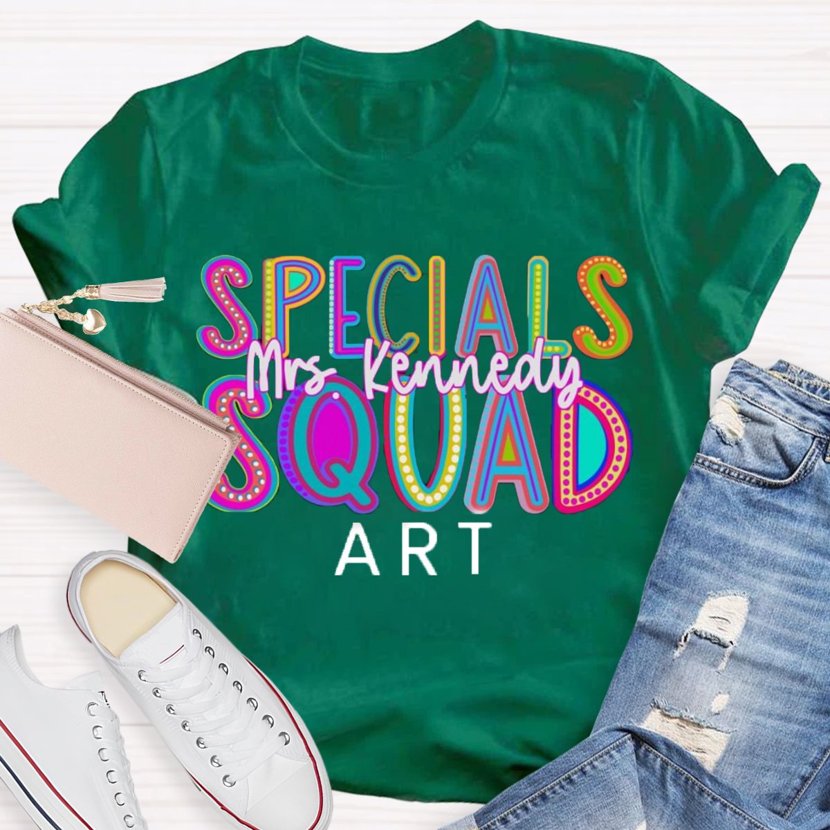 Personalized Your name And Subject Specials Squad Teacher T-Shirt