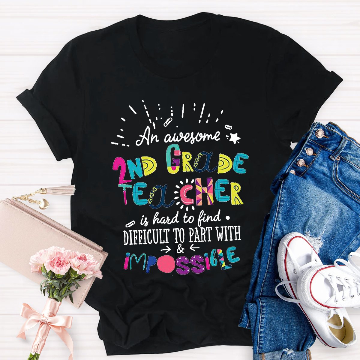 Personalized 2nd Grade Teacher Shirt