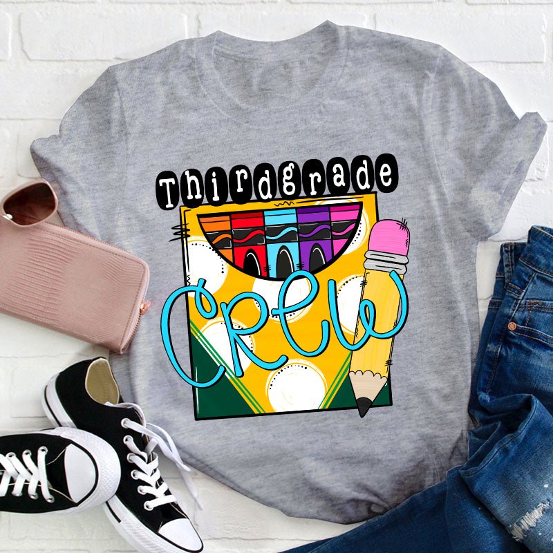 Personalized Grade A Box Of Colored Crayons Teacher T-Shirt