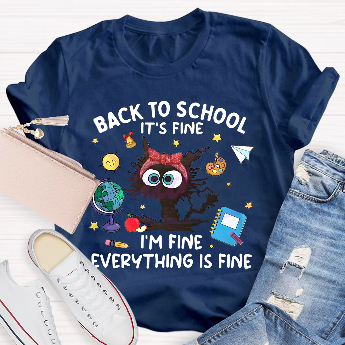 Back To School It‘s Fine I’m Fine Teacher T-Shirt