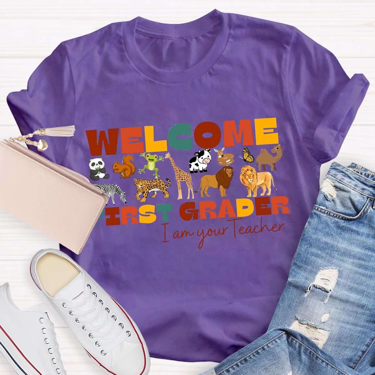 Personalized Welcome First Grader I Am Your Teacher Teacher Shirt