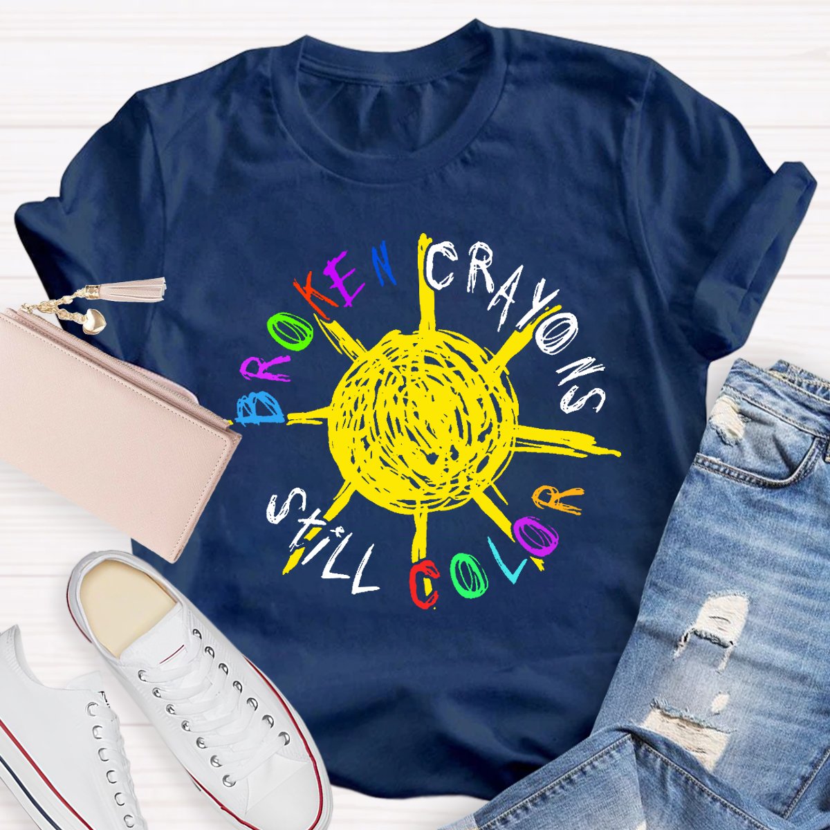 Broken Crayon Still Color Teacher Shirt