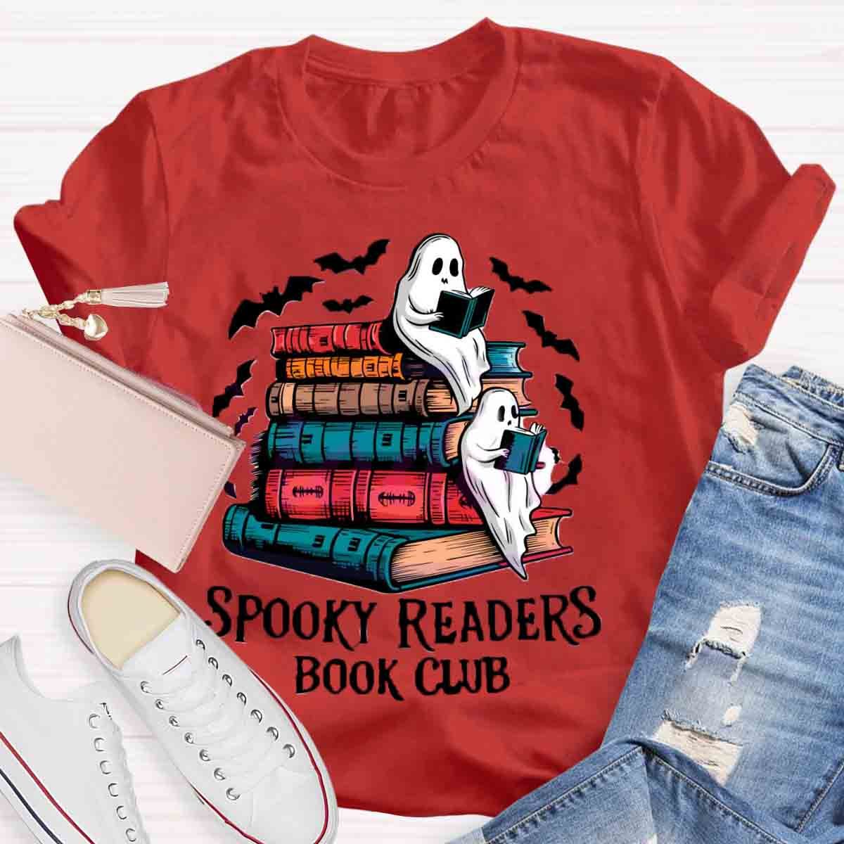 Bookish Ghost Spooky Readers Book Club T-Shirt